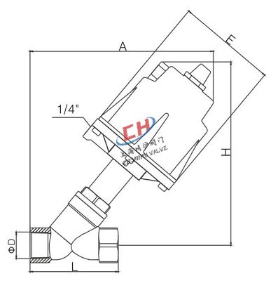 P4蓋米款焊接角座閥結構圖