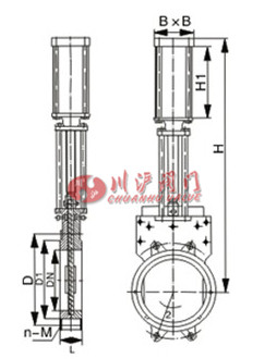 PZ673X-6、PZ673X-10_氣動漿液閥結(jié)構(gòu)圖